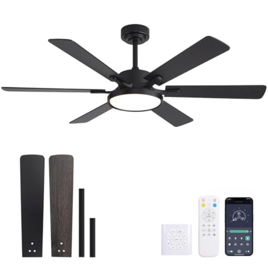 Ceiling Fan Mount - 52in Black Low Profile Ceiling Fan