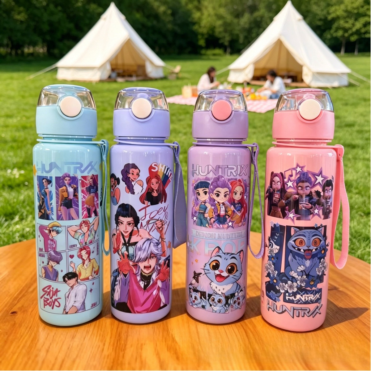 Home Improvement Furniture - 700ml Cartoon KP Girl Group Straw