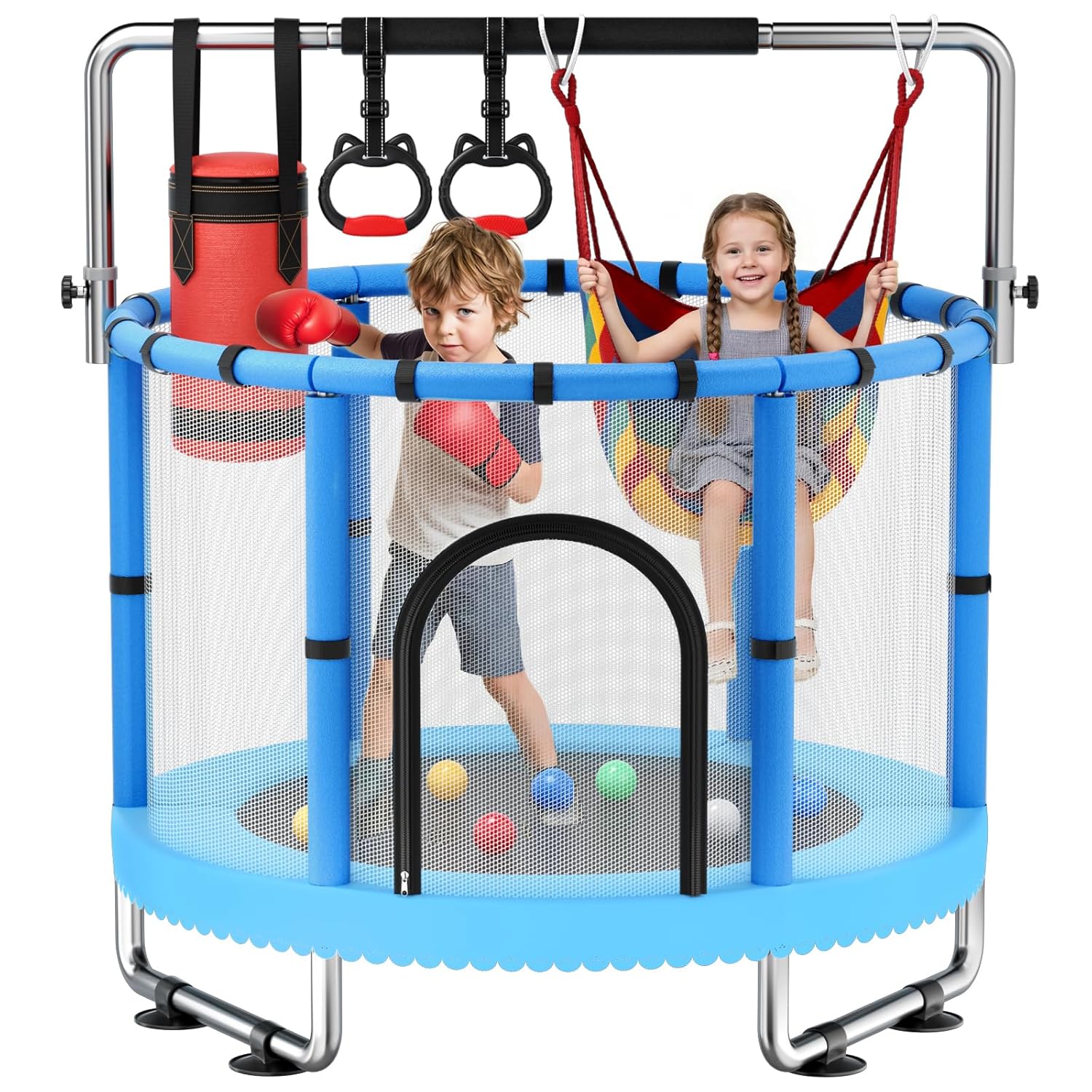 Home Improvement Furniture - Toddler Trampoline,Trampoline for Kids with Enclosure,440lbs