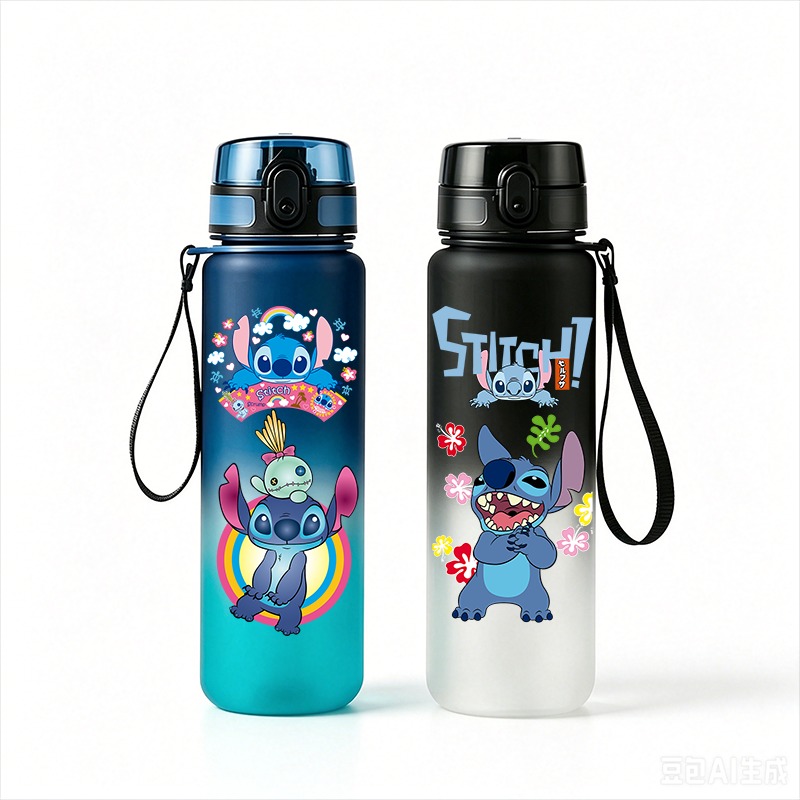 Home Improvement Furniture - Stitch Anime Water Bottle 650ml Leakproof
