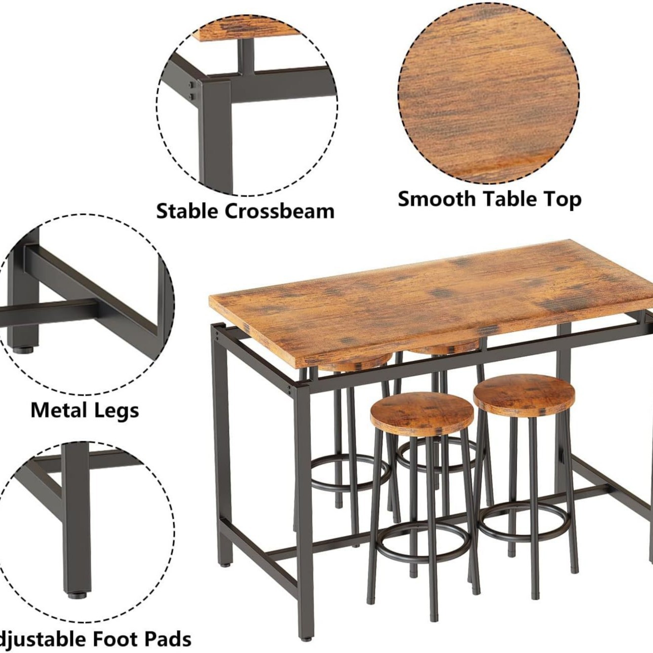 Dining table and chairs five-p - Home Improvement Kitchen Set recensione e prezzo