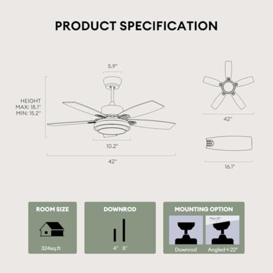 Ceiling Fans with Lights and R - Ceiling Fan Mount recensione e prezzo