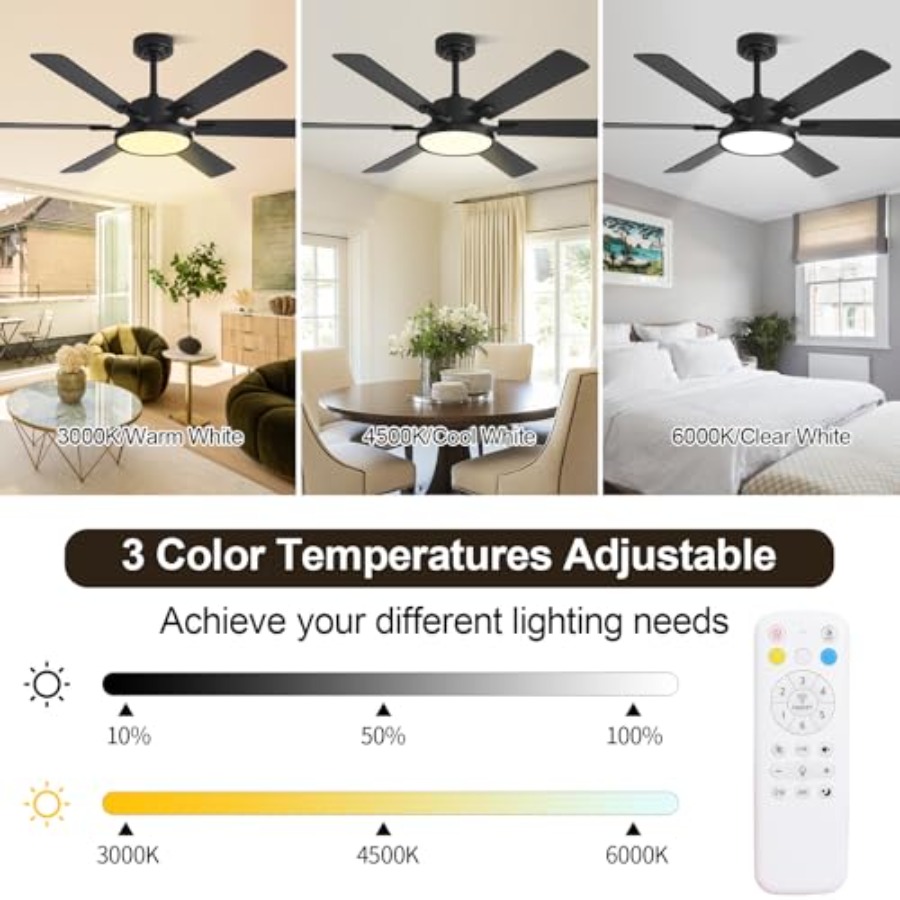 52in Black Low Profile Ceiling - Ceiling Fan Mount recensione e prezzo