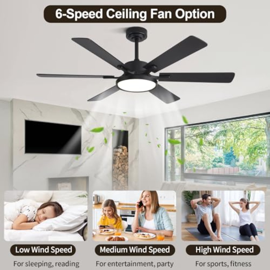 52in Black Low Profile Ceiling - Ceiling Fan Mount recensione e prezzo