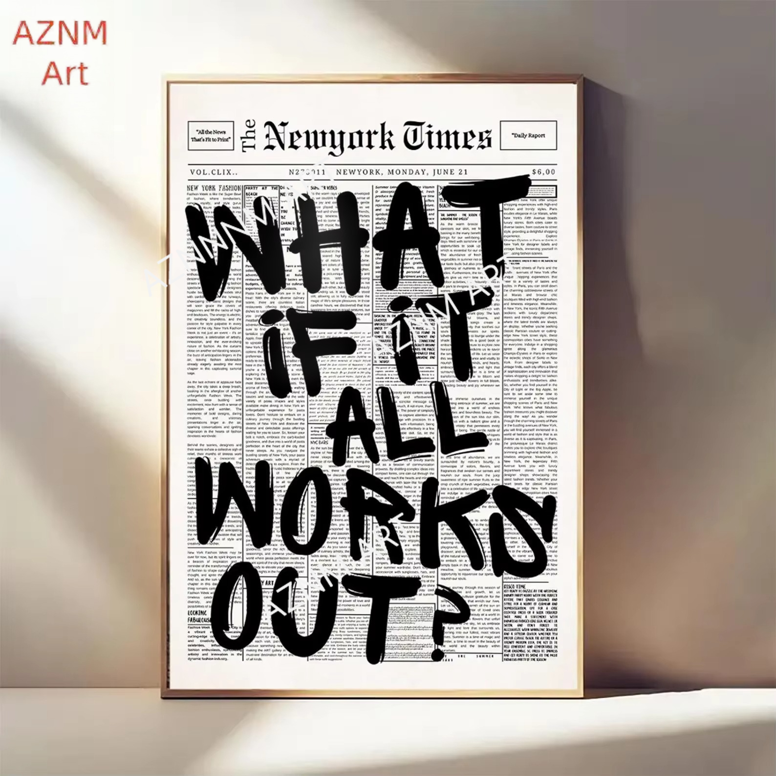 1PC Newspaper Poster - What If - Home Improvement Furniture recensione e prezzo