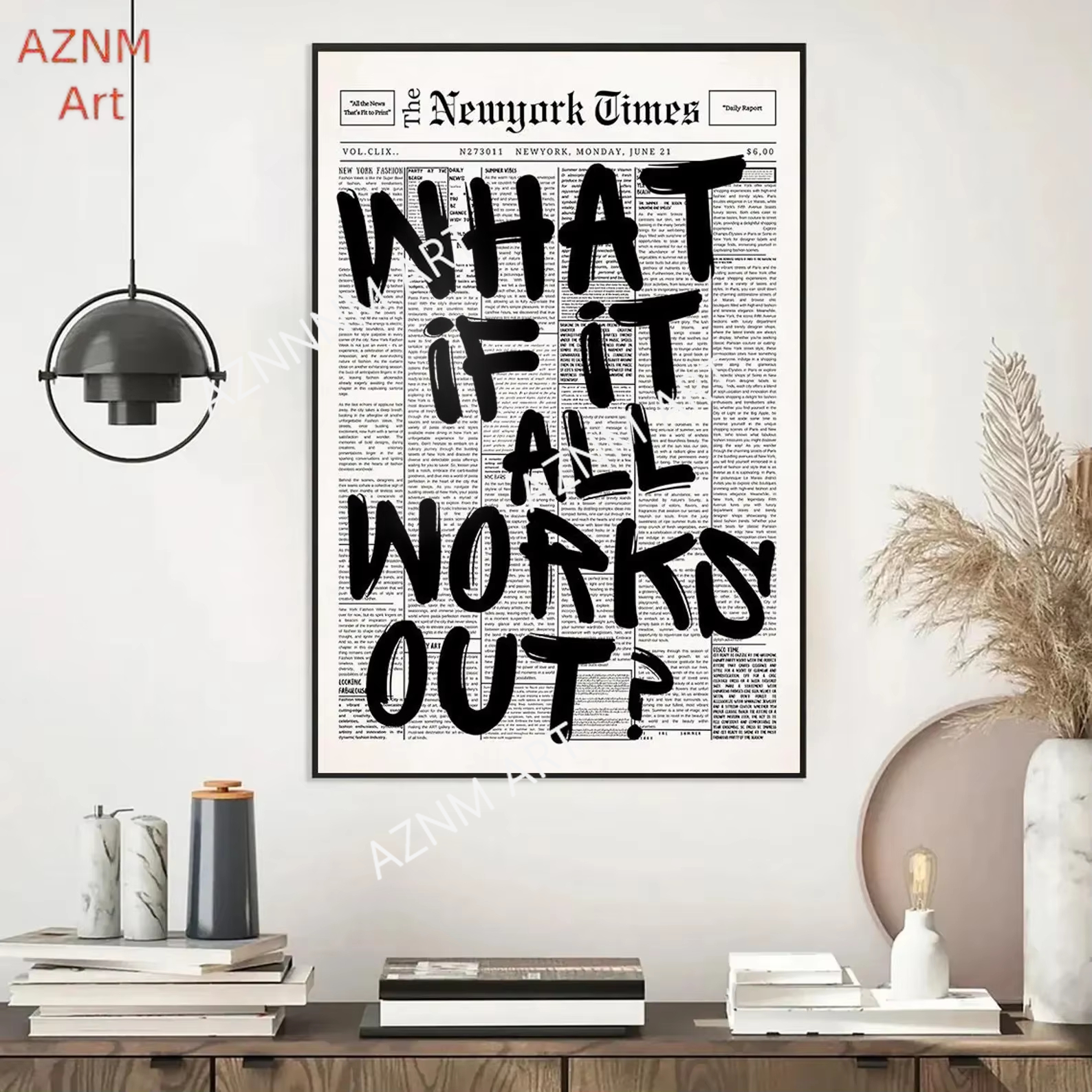1PC Newspaper Poster - What If - Home Improvement Furniture recensione e prezzo