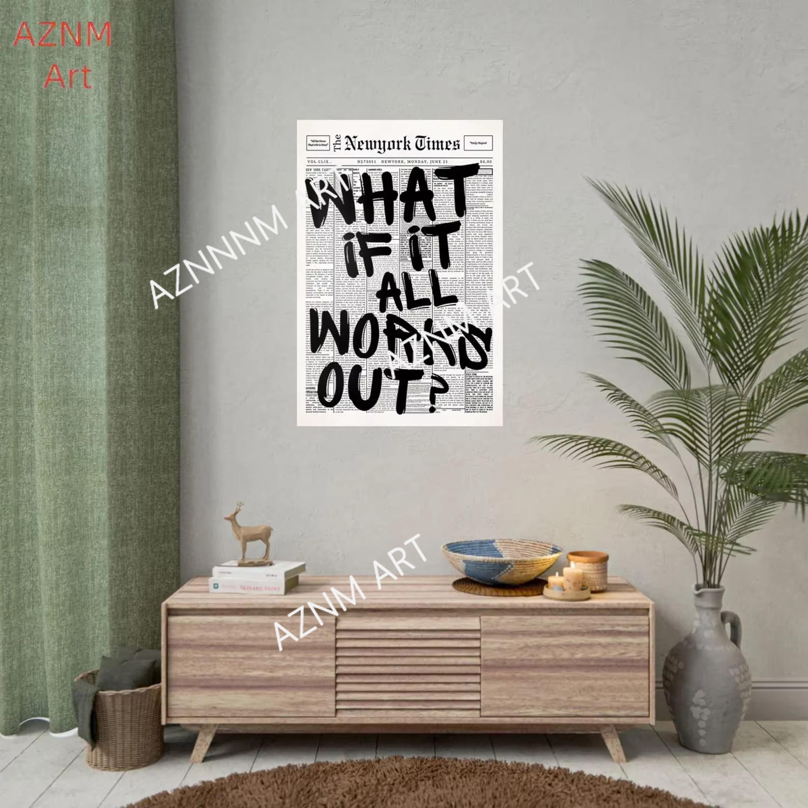1PC Newspaper Poster - What If - Home Improvement Furniture recensione e prezzo