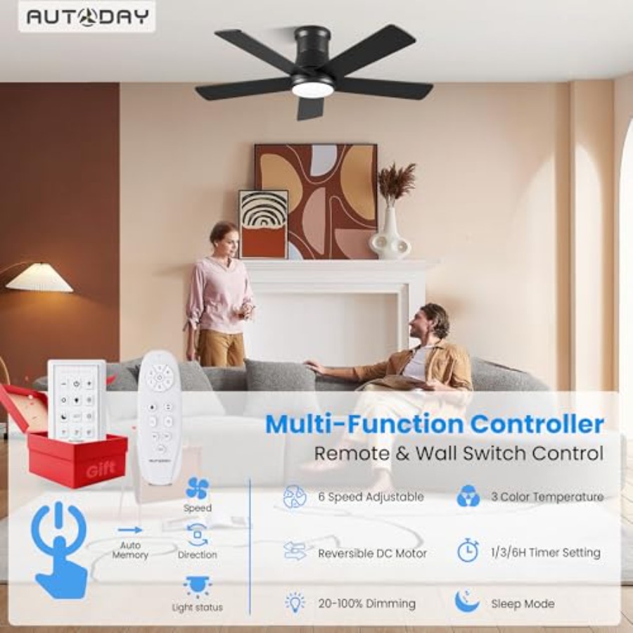 Low Profile Ceiling Fan with L - Ceiling Fan Mount recensione e prezzo