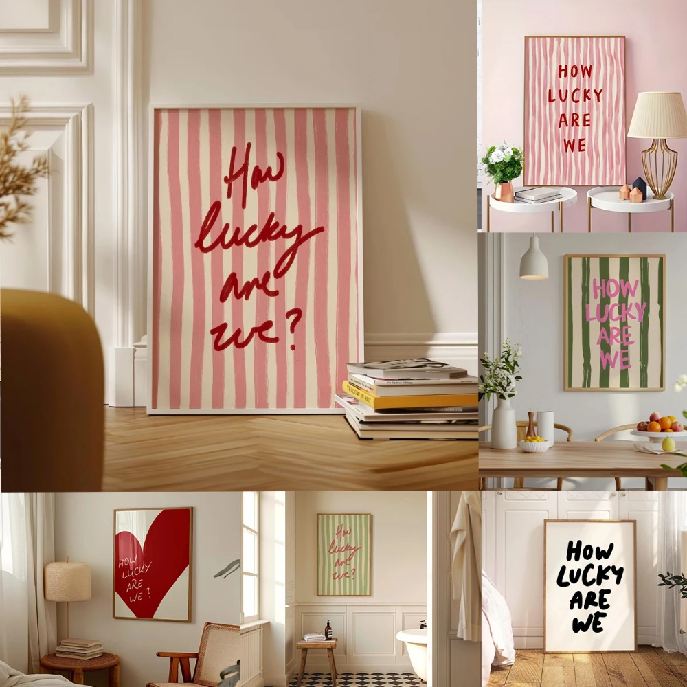 How Lucky Are We Pink Red Stri - Home Improvement Furniture recensione e prezzo