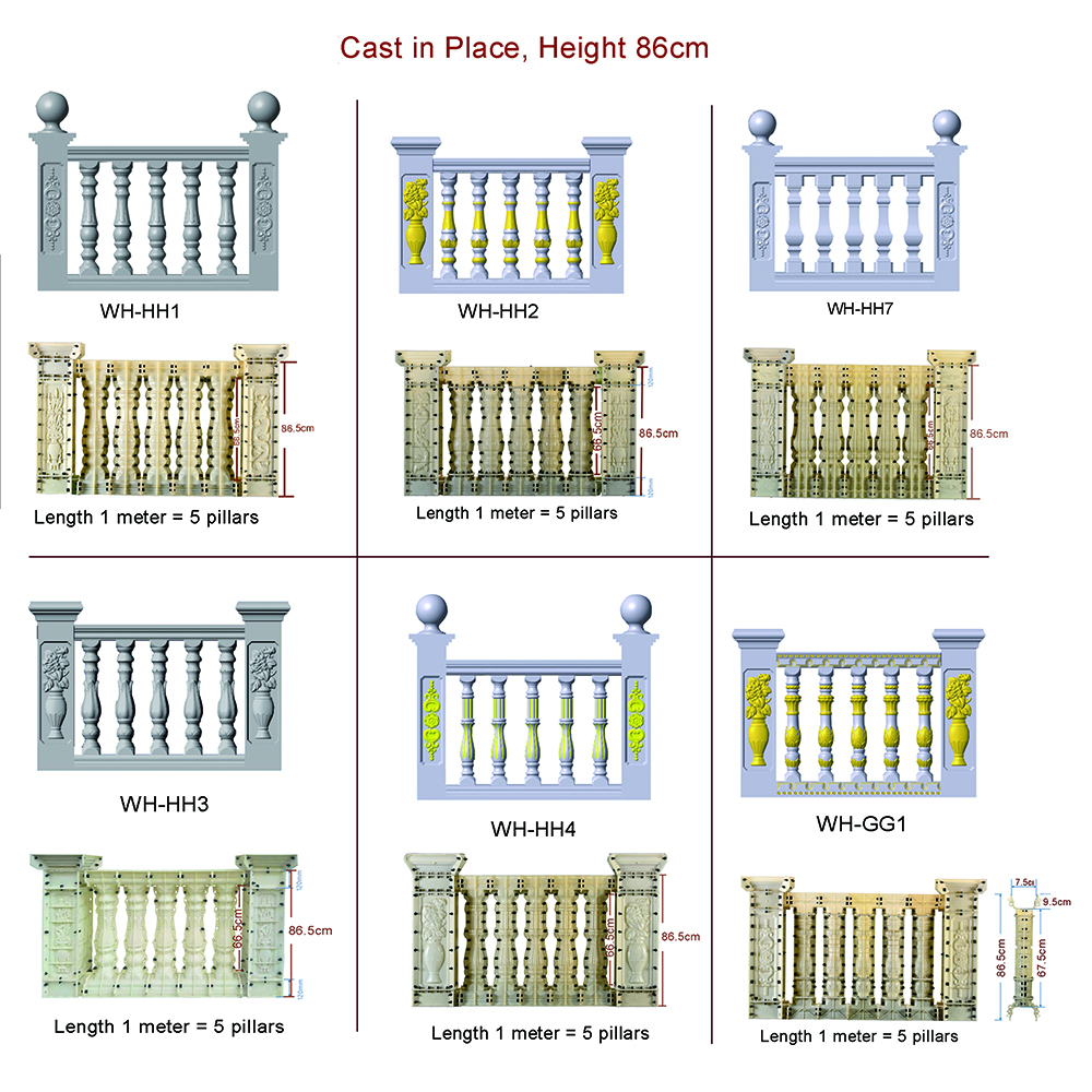 86cm Plastic Concrete Baluster - Home Improvement Fence recensione e prezzo