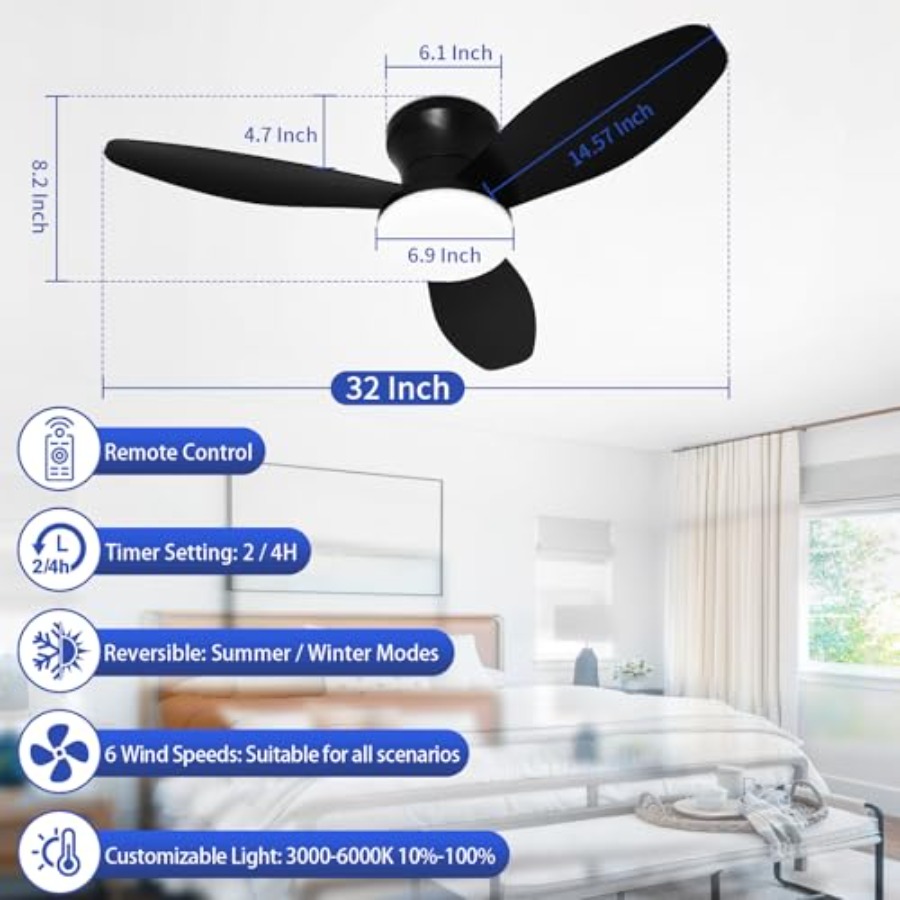 Small Ceiling Fan with Lights  - Ceiling Fan Mount recensione e prezzo