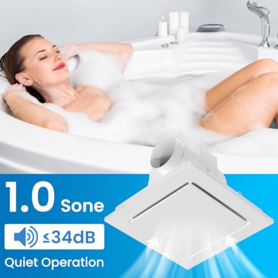 Bathroom Exhaust Fan, Quiet Ba - Ceiling Fan Mount recensione e prezzo