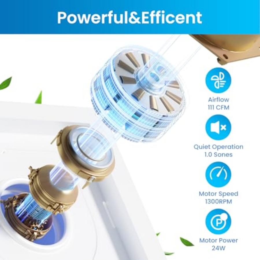 Bathroom Exhaust Fan, Quiet Ba - Ceiling Fan Mount recensione e prezzo